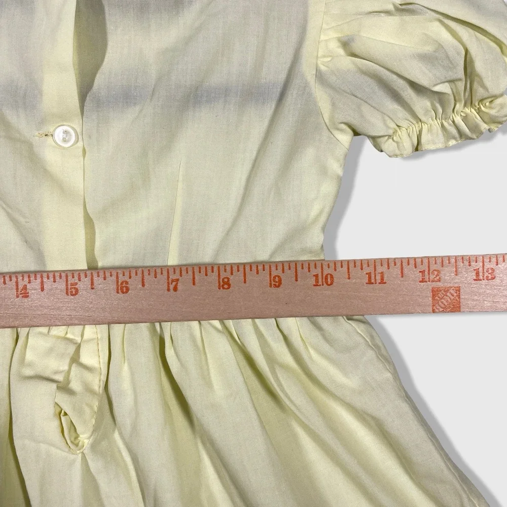 Bette's Girls by Ilco Dress‎ Kids 3T Yellow Vintage Eyelet Lace Cottagecore